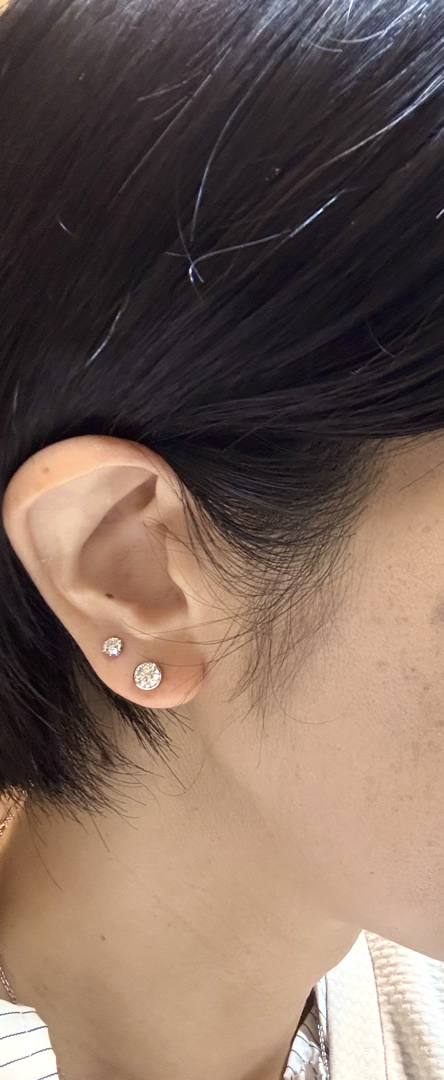 ダイヤモンドピアス着用写真40